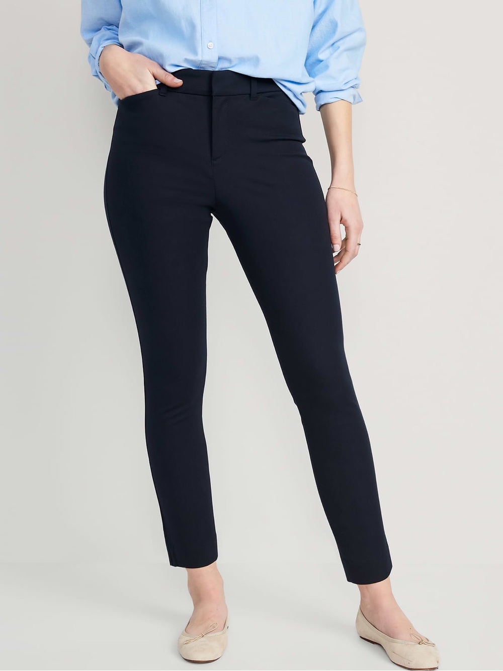 Old Navy Extra High-Waisted Polished Pixie Skinny Pants Navy Size 10